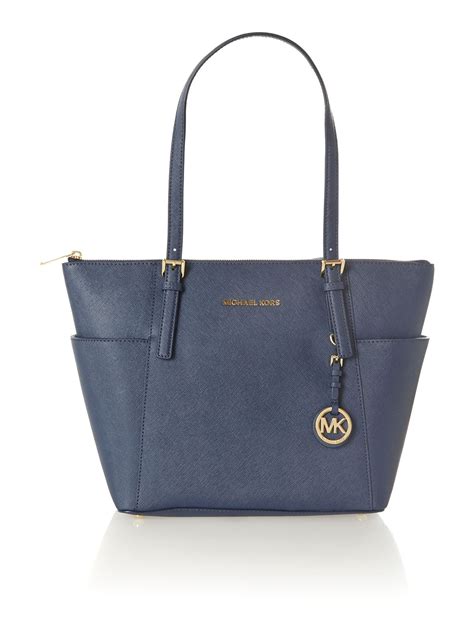 blue michael kors jet bags|Michael Kors navy blue handbags.